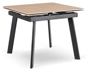 Stół LARES Ceramiczny Rozkładany 90-150 cm Dąb/Czarny