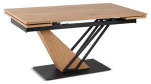 Stół REX Rozkładany 160-220 cm MDF Dąb/Czarny