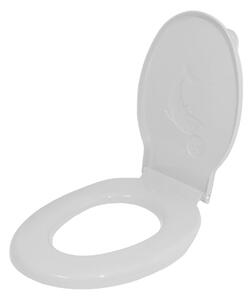 Capac wc universal, plastic, model delfin Alb