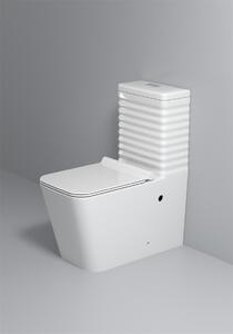 Set vas wc cu capac slim, montare pe podea, rimless, evacuare laterala, alb 64 x 36 x 80 T2079