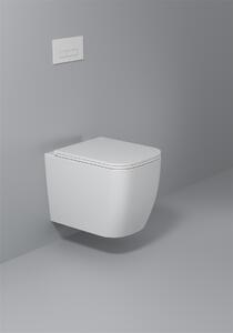 Vas wc suspendat si capac, rimless, ceramica sanitara, alb, 53 x 36 x 36 cm T3214