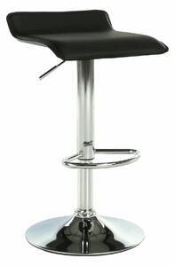 Scaun bar LARIA NEW, negru/crom, piele ecologica/metal, 37x39x64/85 cm