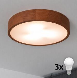 Brilagi - Plafonieră LED CARVALHO 3xE27/45W/230V stejar-cireș diam. 47 cm