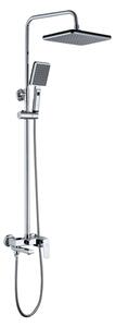 Set 2 in 1 Lefeda baterie perete dus, cu set bara dus cu suport culisant, dus fix si para dus mobila, alama, crom 41035