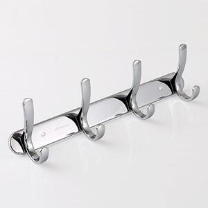 Cuier metalic cu 4 agatatori, lungime 30 cm, inox YG5554