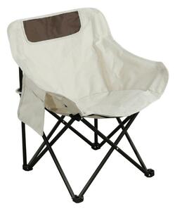 Scaun camping URAO, bej/negru, stofa clasica/metal, 58x51x66 cm