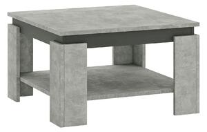 Masuta cafea LEJSY, gri beton/gri grafit, 68x68x41 cm