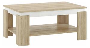 Masuta cafea PIANI, stejar sonoma/alb, 90x60x41 cm