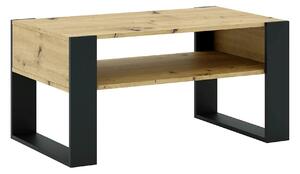 Masuta cafea CARA 1, stejar artisan/negru, DTD laminat, 90x53x45 cm