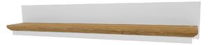 Raft LEON, stejar grand/alb, DTD laminat, 120x19x20 cm