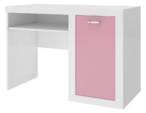 Birou pentru copii JAKUB, color, alb/roz