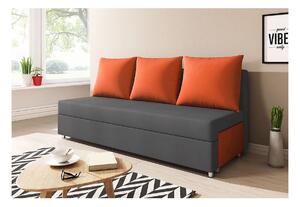 Canapea tapițată LISA, gri+portocaliu (alova 48/alova 50)