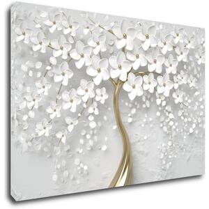 Impresi Tablou White tree with flowers - 60 x 40 cm