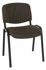 Scaun ISO NEW, maro inchis/negru, stofa clasica/metal, 53x58x83 cm