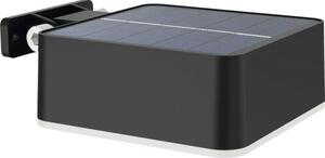 Aplică solară cu LED Philips 200 lumeni 2700K, plastic negru, formă pătrată