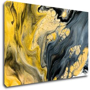 Impresi Tablou Yellow grey abstract2 - 60 x 40 cm