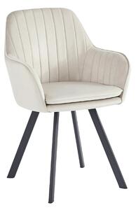 Scaun AURIL, stofa catifelata crem - Bluvel 30, 57x56x88 cm