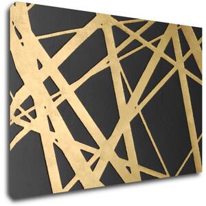 Impresi Tablou Abstract golden lines - 60 x 40 cm