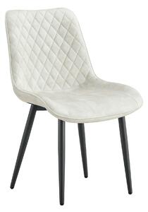 Scaun ZAINA TIP 1, crem/negru, stofa catifelata/metal, 50x64x84 cm