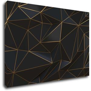 Impresi Tablou Golden triangles abstract - 60 x 40 cm
