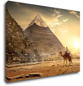 Impresi Tablou Pyramids and sunrise - 70 x 50 cm