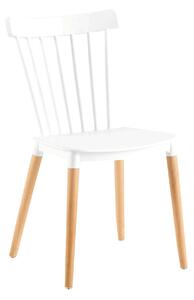 Scaun ZOSIMA, alb/fag, plastic/lemn de fag, 54x44x83 cm