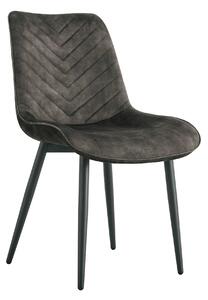 Scaun ZAINA TIP 2, maro/negru, stofa catifelata/metal, 50x64x84 cm