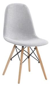 Scaun DARELA NEW, gri deschis/fag, stofa clasica/lemn, 45x51x83 cm