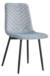 Scaun RAMITA TIP 2, gri deschis/negru, stofa catifelata/metal, 45x57x8