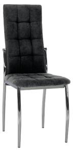 Scaun ADORA NEW 2, gri inchis/crom, stofa clasica/metal, 46x57x99 cm