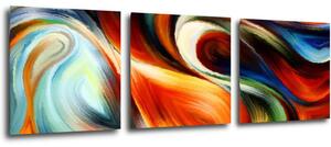 Impresi Tablou Colorful fluid - 90 x 30 cm (3-piese)