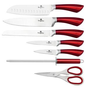 Set de cuțite Berlingerhaus în suport de 8 bucăți-roșu