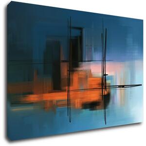 Impresi Tablou Abstract design blue - 60 x 40 cm