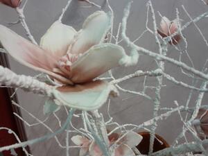 Floare decorativa, creanga Magnolie roz L 85cm