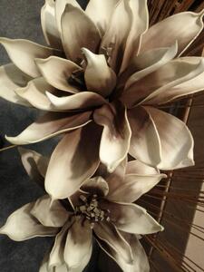 Floare decorativa Dalie maro,floare artificiala foam L90 cm