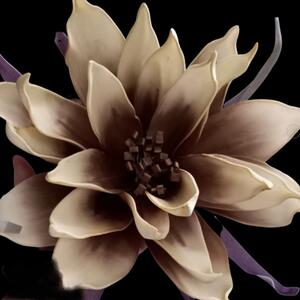 Floare decorativa Dalie maro,floare artificiala foam L90 cm