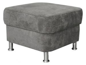 Taburet SANTIAGO, stofa catifelata gri - Matrix 17, 58x58x41 cm