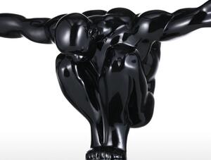 Statueta barbat in echilibru, decoratiune ,obiect,negru L42cm