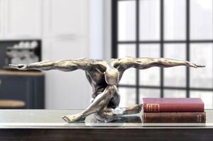 Statueta barbat in echilibru,bronz,L61cm