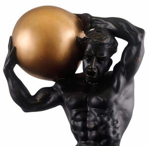 Sculptura decorativa Titan,statueta moderna barbat cu glob H 42cm