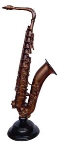 Decoratiune saxofon ,auriu antichizat,H37cm