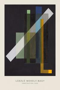 Artă imprimată Construction (Original Bauhaus in Black, 1924) - Laszlo / László Maholy-Nagy, (26.7 x 40 cm)