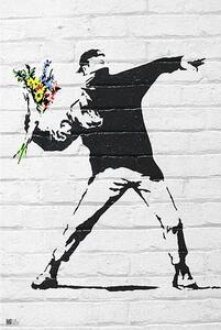 Poster Banksy street art - Graffiti Throwing Flow, (61 x 91.5 cm)