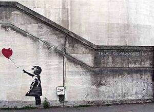 Poster Banksy - Girl with Balloon, (59 x 42 cm)