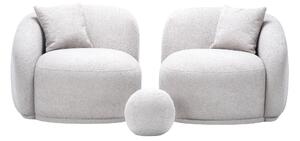 Fotoliu oglindă Bourbon bouclé Grey D06