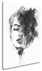 Impresi Tablou Woman black and white ilustration - 70 x 90 cm
