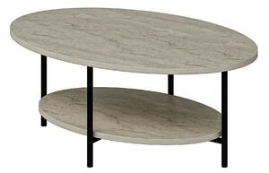 Masuta cafea ELIS, bej cu efect de marmura, PAL melaminat, 90x60x36 cm