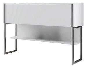 Consola LUXE, alb/crom, PAL melaminat/metal, 120x30x80 cm