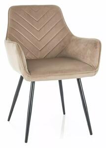 Scaun de bucatarie tapitat FIGO, bej/negru BLUVEL 28