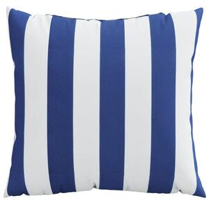 Perne decorative, 4 buc., dungi albastru&alb, 50x50 cm, textil